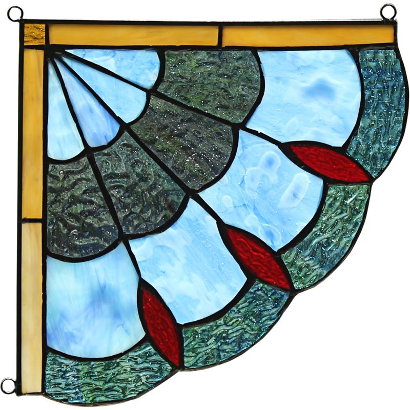 CHLOE Mei Victorian Tiffany-glass Window Panel 8