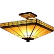 CHLOE Theros Tiffany-style 2 Light Mission Semi-flush Ceiling Fixture 14