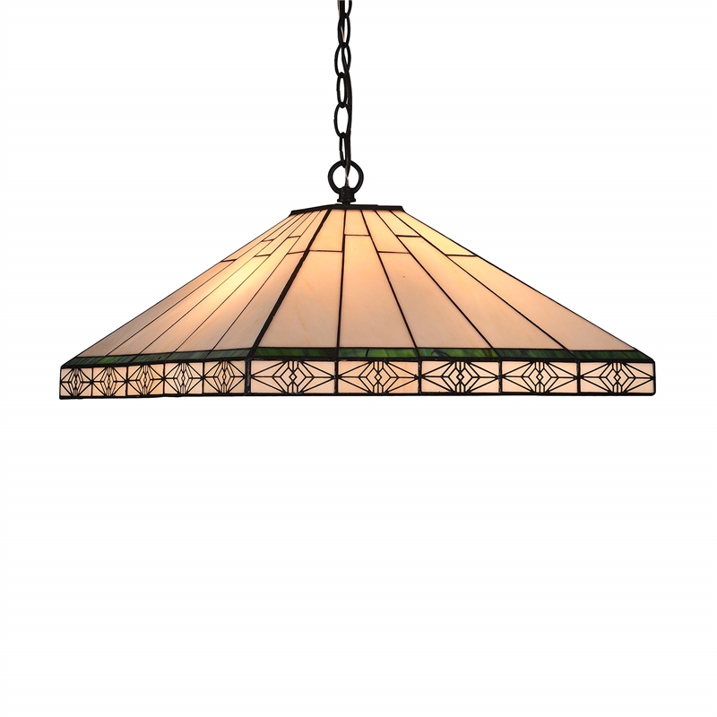 CHLOE Theros Tiffany-style 2 Light Mission Hanging Pendant Fixture 18