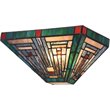 CHLOE Innes Tiffany Blackish Bronze 1 Light Mission Indoor Wall Sconce 12