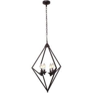 CHLOE Kyra Transitional 4 Light Rubbed Bronze Ceiling Pendant 19.5&quot Wide