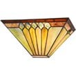 CHLOE Graham Tiffany-style 1 Light Mission Indoor Wall Sconce 12