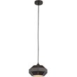 CHLOE Finn Contemporary 1 Light Brown and White Ceiling Mini Pendant 10