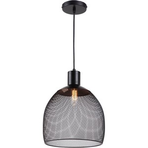 CHLOE Ironclad Industrial 1 Light Textured Black Mini Ceiling Pendant 11.5&quot Wide