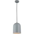 CHLOE Ironclad Contemporary 1 Light Gray and White Ceiling Mini Pendant 8