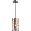 CHLOE Lauren Industrial 1 Light Antique Silver Mini Ceiling Pendant 5.5