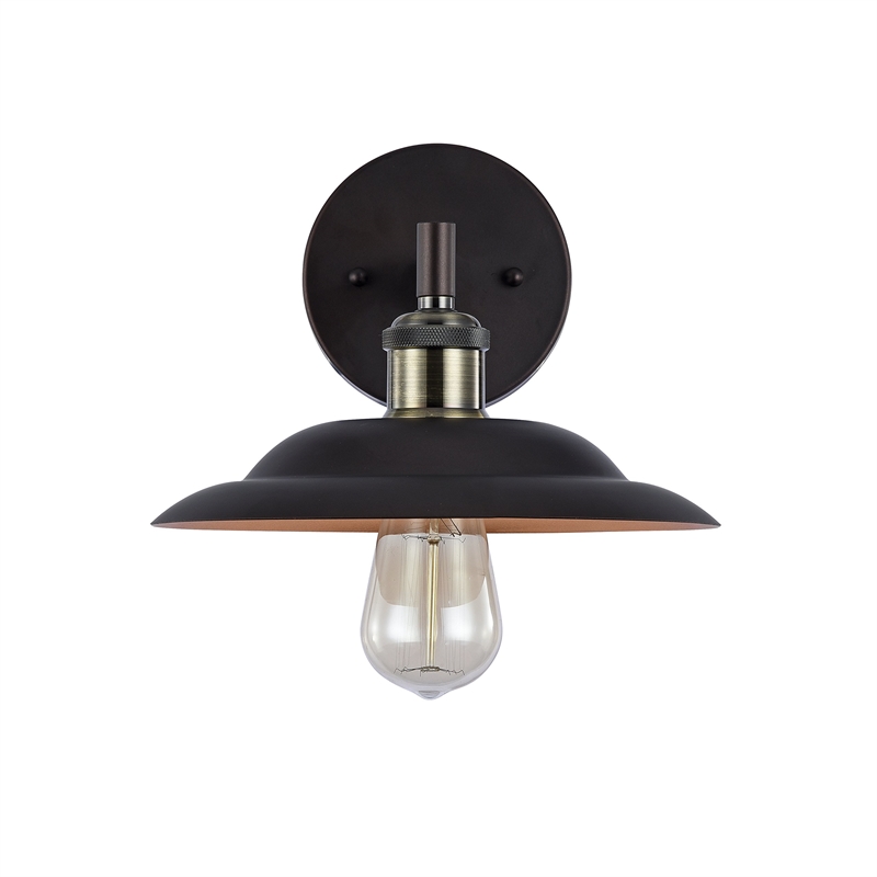 CHLOE Karl Industrial-style 1 Light Rubbed Bronze Wall Sconce 10