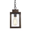 CHLOE Milton Industrial-style 1 Light Antique Gold Mini Pendant 12