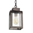 CHLOE Milton Industrial-style 1 Light Antique Gold Mini Pendant 12