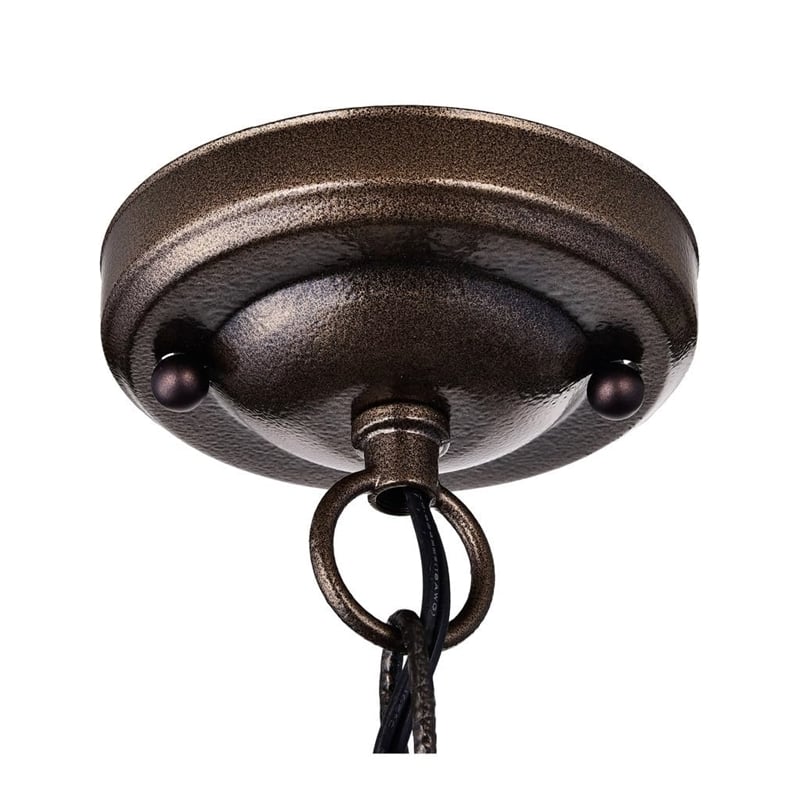 CHLOE Milton Industrial-style 1 Light Antique Gold Mini Pendant 12