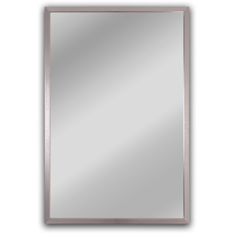 CHLOE'S Reflection Chrome Finish Rectangular Framed Wall Mirror 33
