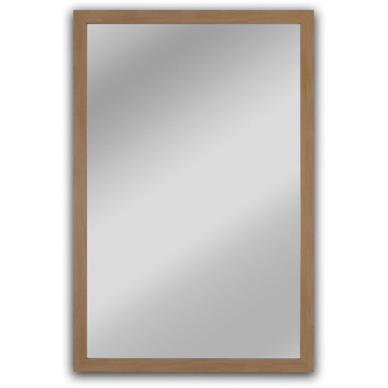 CHLOE'S Reflection Textured Brass Rectangular Framed Wall Mirror 33
