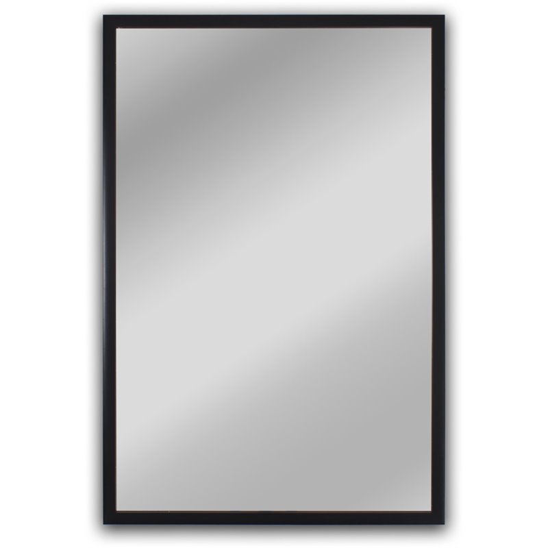 CHLOE'S Reflection Textured Black Rectangular Framed Wall Mirror 36
