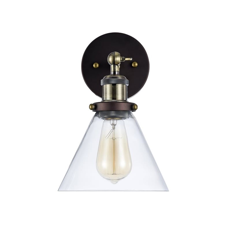 CHLOE Manette Industrial-style 1 Light Rubbed Bronze Wall Sconce 7