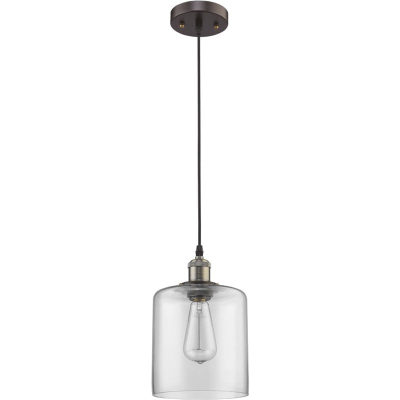 CHLOE Owen Industrial-style 1 Light Rubbed Bronze Ceiling Mini Pendant 7