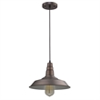 CHLOE Friedrich Industrial 1 Light Rubbed Bronze Ceiling Mini Pendant 14