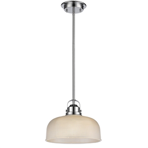 CHLOE Lucie Industrial-style 1 Light Chrome Finish Ceiling Mini Pendant 11&quot Wide