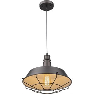 chloe friedrich industrial 1 light rubbed bronze ceiling mini pendant 14