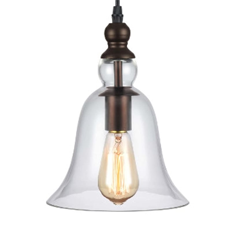 CHLOE Manette Industrial 1 Light Rubbed Bronze Ceiling Mini Pendant 8