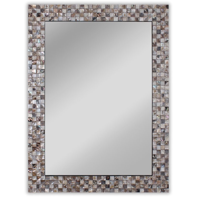 CHLOE's Reflection Hanging Seashell Rectangle Framed Wall Mirror 32