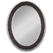 CHLOE's Reflection Hanging Black-Wood Oval Framed Wall Mirror 35