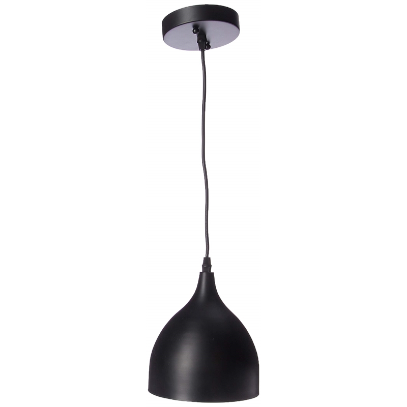 CHLOE Walter Industrial-style 1 Light Matt Black Ceiling Pendant 7