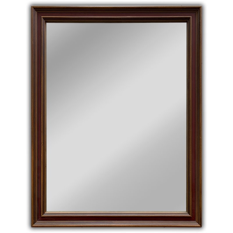 CHLOE's Reflection Hanging Wood Black/Golden Framed Wall Mirror 35