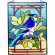 CHLOE Bluejay Tiffany-style Animal Window Panel 24
