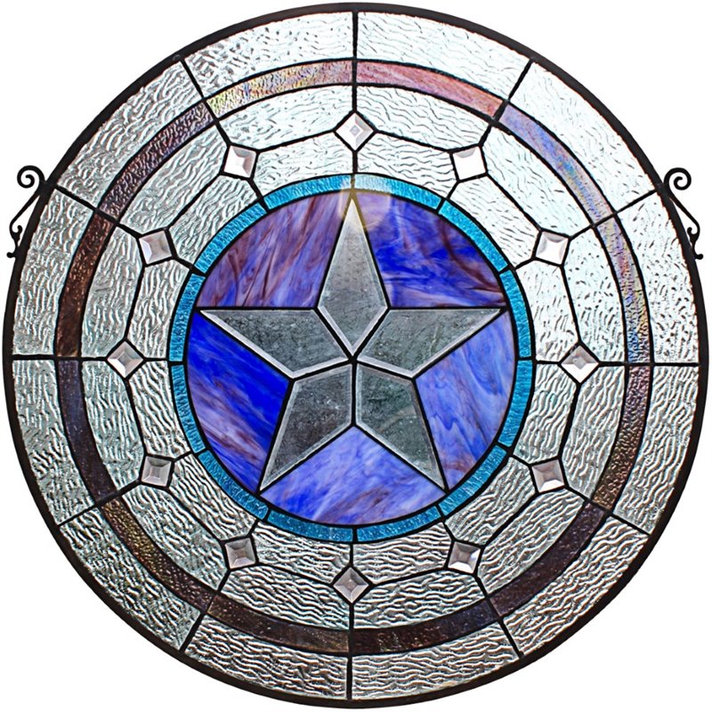 CHLOE Lonestar Tiffany-style Round Window Panel 24