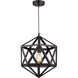 chloe osbert industrial-style 1 light rubbed bronze pendant 16