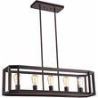 CHLOE Ironclad Industrial-style 5 Light Rubbed Bronze Island Pendant 34