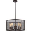 CHLOE Lorry Industrial-style 5 Light Rubbed Bronze Ceiling Pendant 20