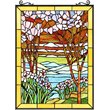 CHLOE Spring Valley Tiffany Landscape Stained Glass Window Panel 25