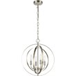 CHLOE Osbert Industrial-style 4 Light Brushed Nickel Ceiling Pendant 16