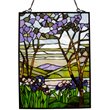 CHLOE Valley Tiffany-style Rectangular Floral Window Panel 24