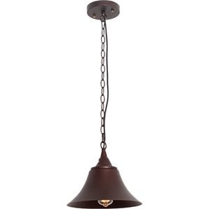 CHLOE CUDDIE Industrial 1 Light Oil Rubbed Bronze Ceiling Pendant 11&quot Wide