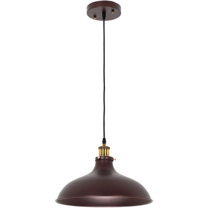 CHLOE CYNERIC Industrial 1 Light Oil Rubbed Bronze Ceiling Pendant 14
