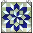 CHLOE Labyrinth Tiffany-Style Geometric Stained Glass Window Panel 25