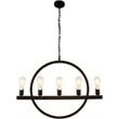 CHLOE Ironclad Farmhouse 5 Light Oil Rubbed Bronze Ceiling Pendant 32