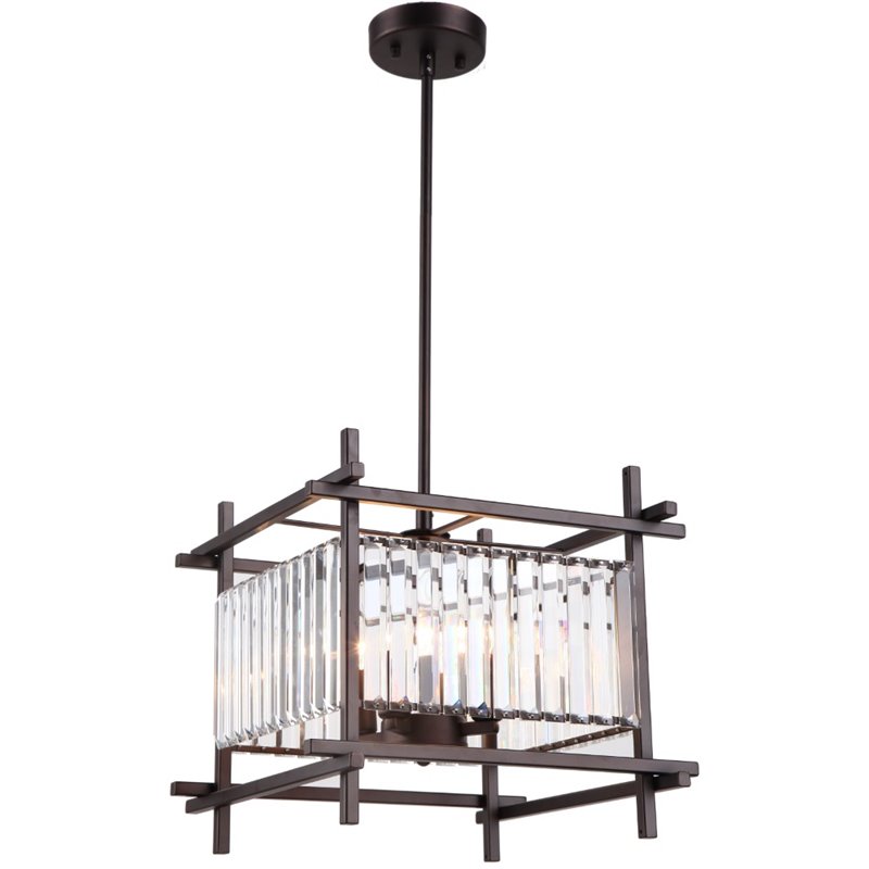 CHLOE Vanessa Contemporary 4 Lights Rubbed Bronze Ceiling Pendant 15