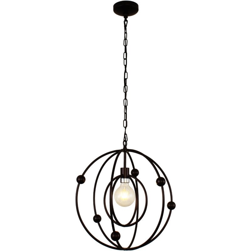 CHLOE Ironclad Farmhouse 1 Light Oil Rubbed Bronze Ceiling Pendant 18