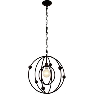 CHLOE Ironclad Farmhouse 1 Light Oil Rubbed Bronze Ceiling Pendant 18&quot Wide