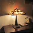 Chloe Lighting Mission 2-Light Glass Resin Carla Table Lamp in Blackish Bronze