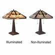 Chloe Lighting Mission 2-Light Glass Resin Carla Table Lamp in Blackish Bronze