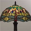 Chloe Lighting Dragonfly 1-Light Glass Resin Empress Table Lamp in Dark Bronze