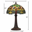 Chloe Lighting Dragonfly 1-Light Glass Resin Empress Table Lamp in Dark Bronze
