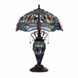 Chloe Lighting Dragonfly 3-Light Empress Double Lit Table Lamp in Dark Bronze