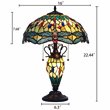 Chloe Lighting Dragonfly 3-Light Empress Double Lit Table Lamp in Dark Bronze