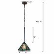 Chloe Lighting Mission 1-Light Iron and Glass Innes Mini Pendant in Dark Bronze