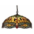 Chloe Lighting Dragonfly 3-Light Iron Empress Hanging Pendant in Blackish Bronze
